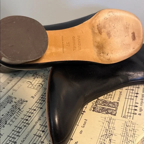 Mansur Gavriel Glove Boots Black Lambskin Leather SZ 7 - Picture 11 of 12